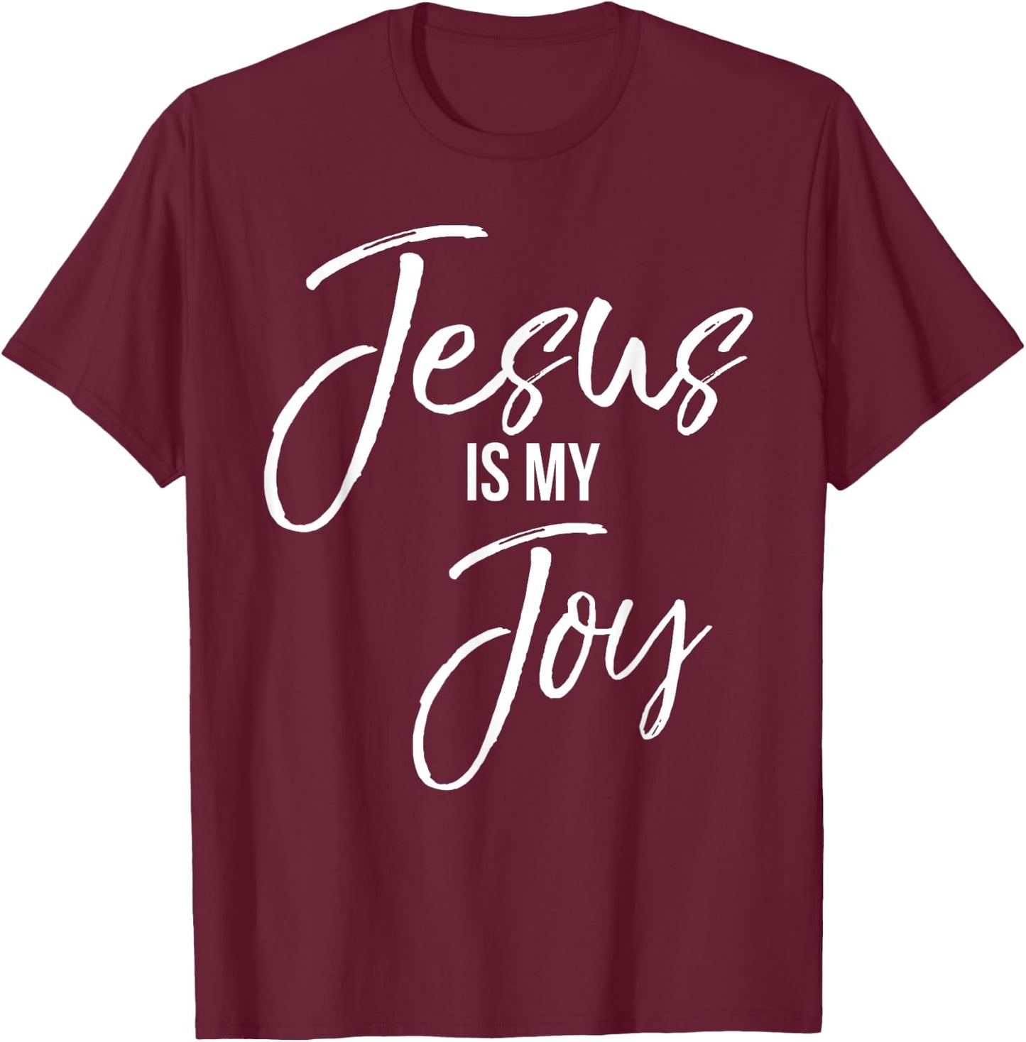Jesus is My Joy Shirt Vintage Faith Christian Shirt Love God T-Shirt - T-Shirt | Maroon