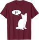 Mu Cat - Greek Letter Mew Meow Miu T-Shirt - T-Shirt | Maroon
