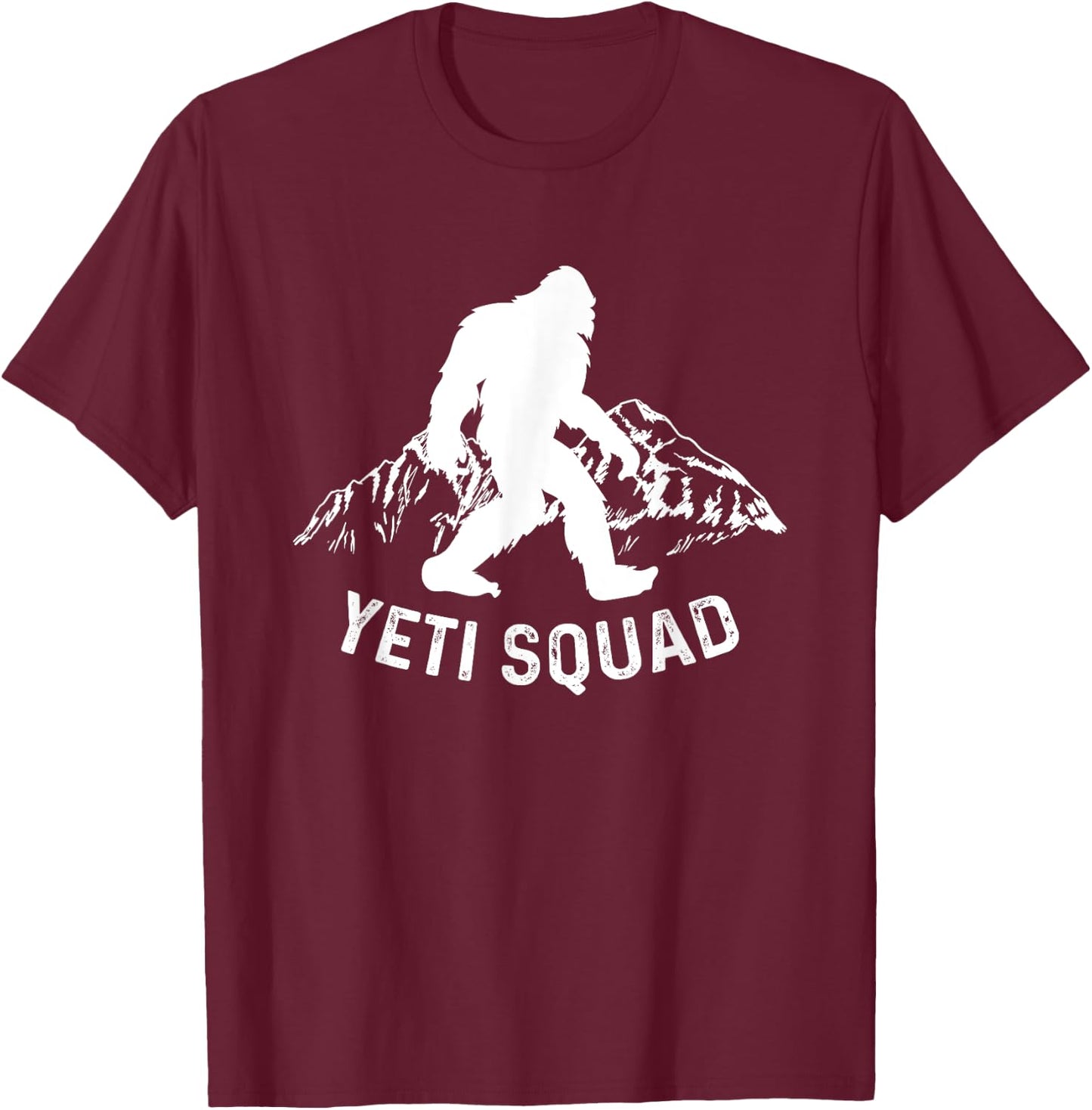Yeti Squad Mountain Ape Snowman T-Shirt - T-Shirt | Maroon