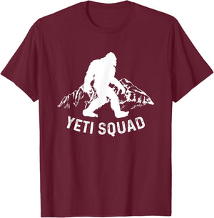 Yeti Squad Mountain Ape Snowman T-Shirt - T-Shirt | Maroon