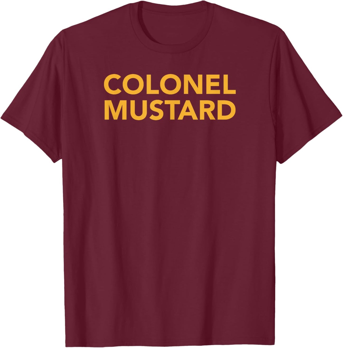 Simple Halloween costume , Colonel Mustard shirt T-Shirt - T-Shirt | Maroon