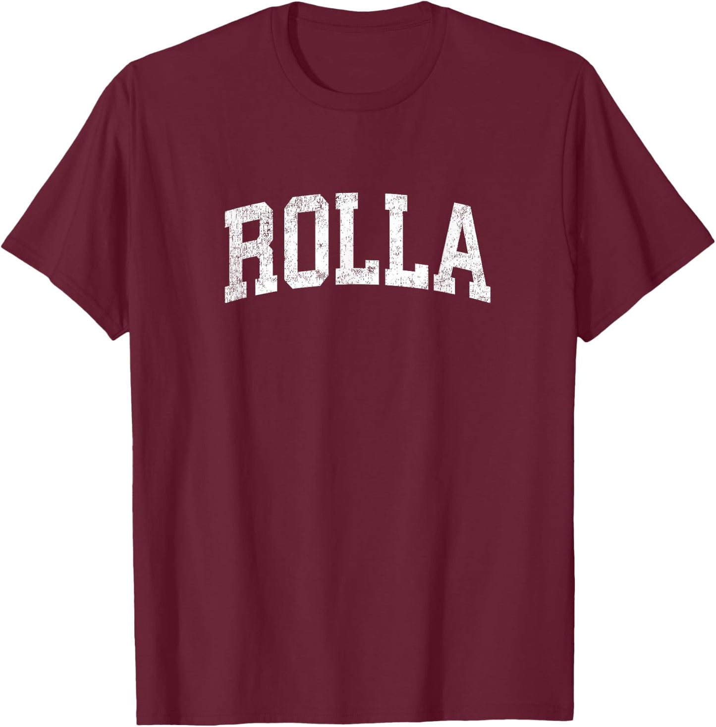 Rolla Missouri MO Vintage Athletic Sports Design T-Shirt - T-Shirt | Maroon