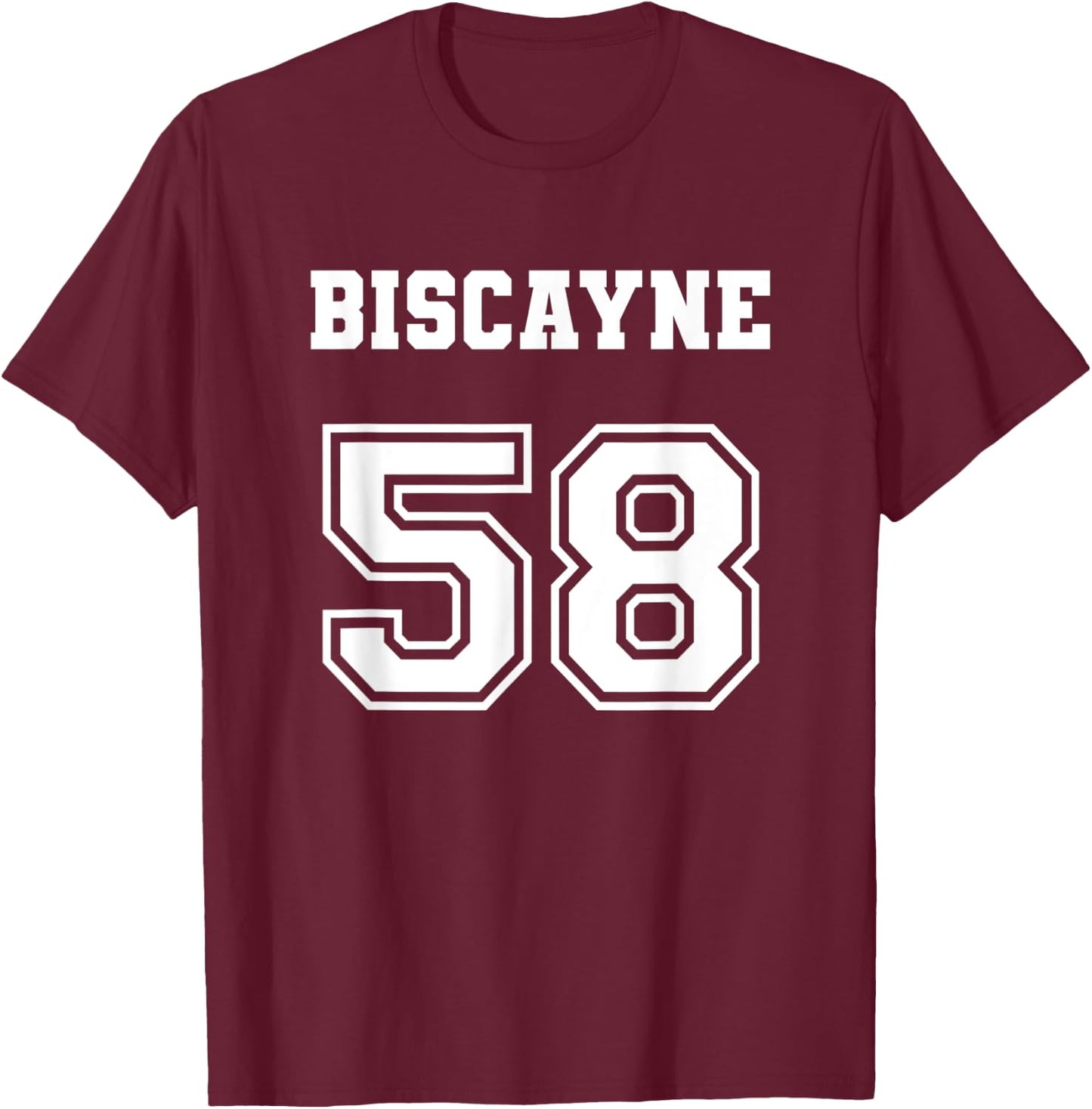 Jersey Style Biscayne 58 1958 Muscle Classic Lowrider Car T-Shirt - T-Shirt | Maroon