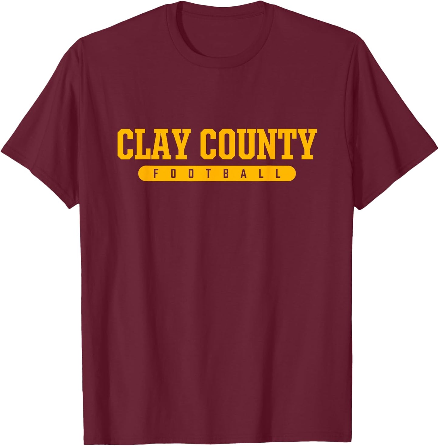 Clay County High School Football T-Shirt - T-Shirt | Maroon