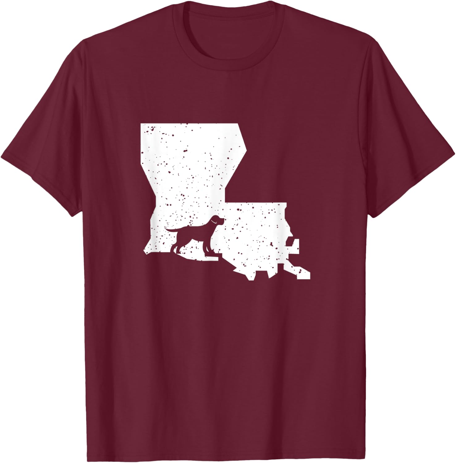 Labrador Louisiana Dog Lover T-Shirt - T-Shirt | Maroon