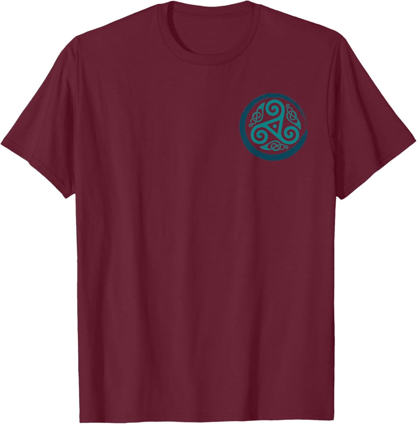 Triskele Celtic Knot , black T-Shirt - T-Shirt | Maroon