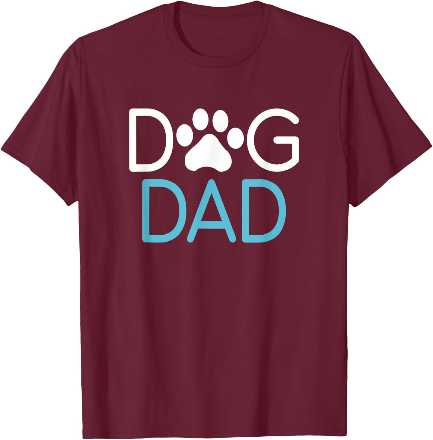 Dog Dad Puppy Dog Lover T-Shirt - T-Shirt | Maroon