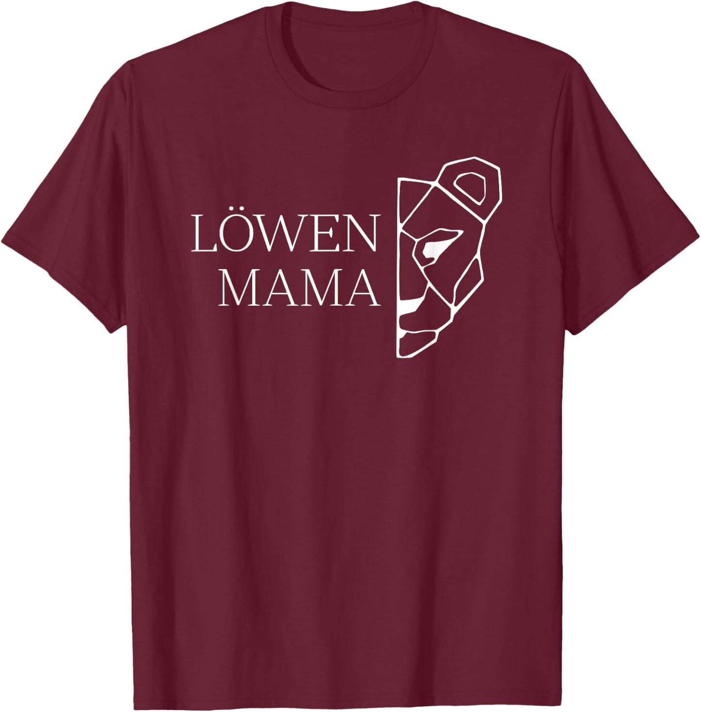 Löwen Mama T-Shirt - T-Shirt | Maroon