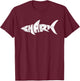 Vintage Shark Grunge Style Retro Shark Attack T-Shirt - T-Shirt | Maroon