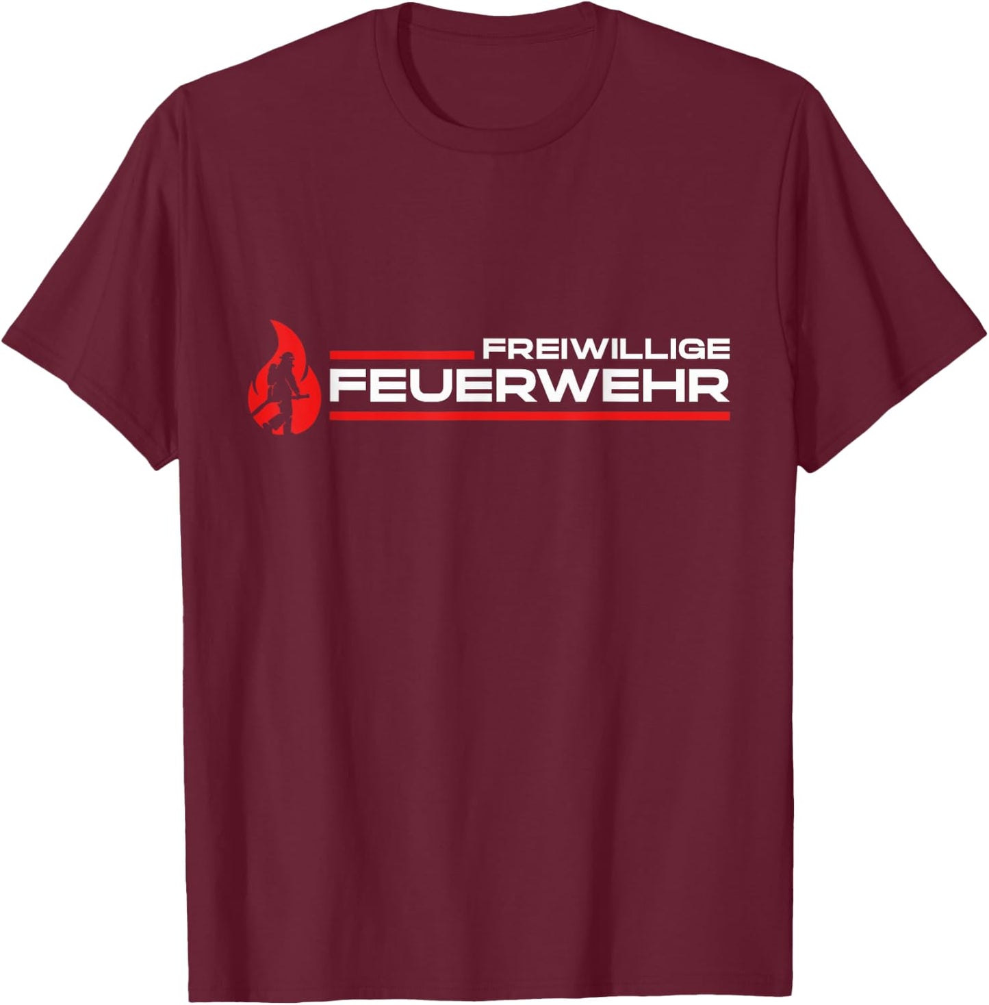 Freiwillige Feuerwehr Feuerwehrfrau Feuerwehrmann Geschenk T-Shirt - T-Shirt | Maroon