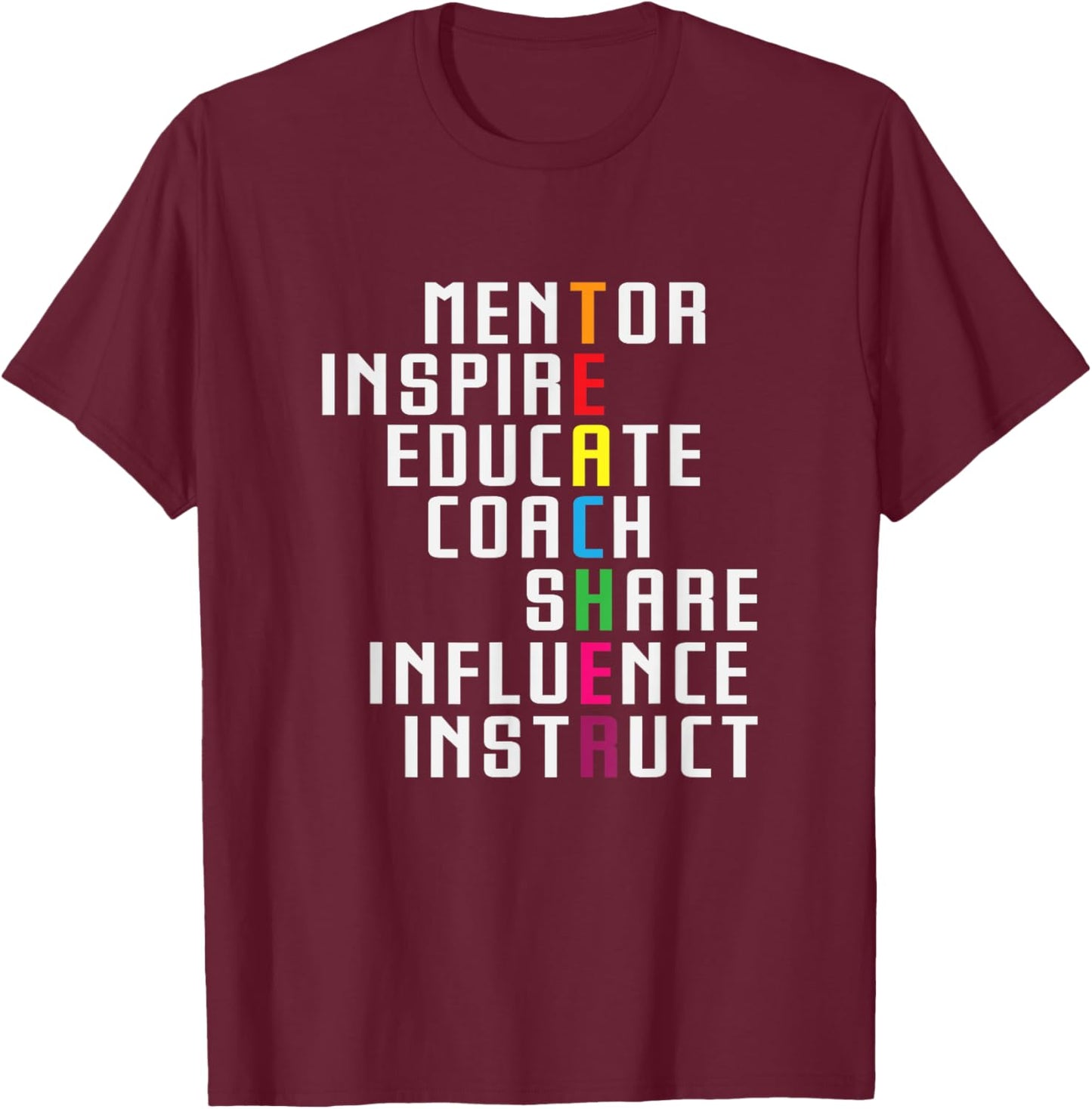 Teacher Inspirational Educator Favorite School Teacher Men Women Girls Kids T-Shirt - T-Shirt | Maroon