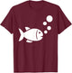 Fish bubbles T-Shirt - T-Shirt | Maroon