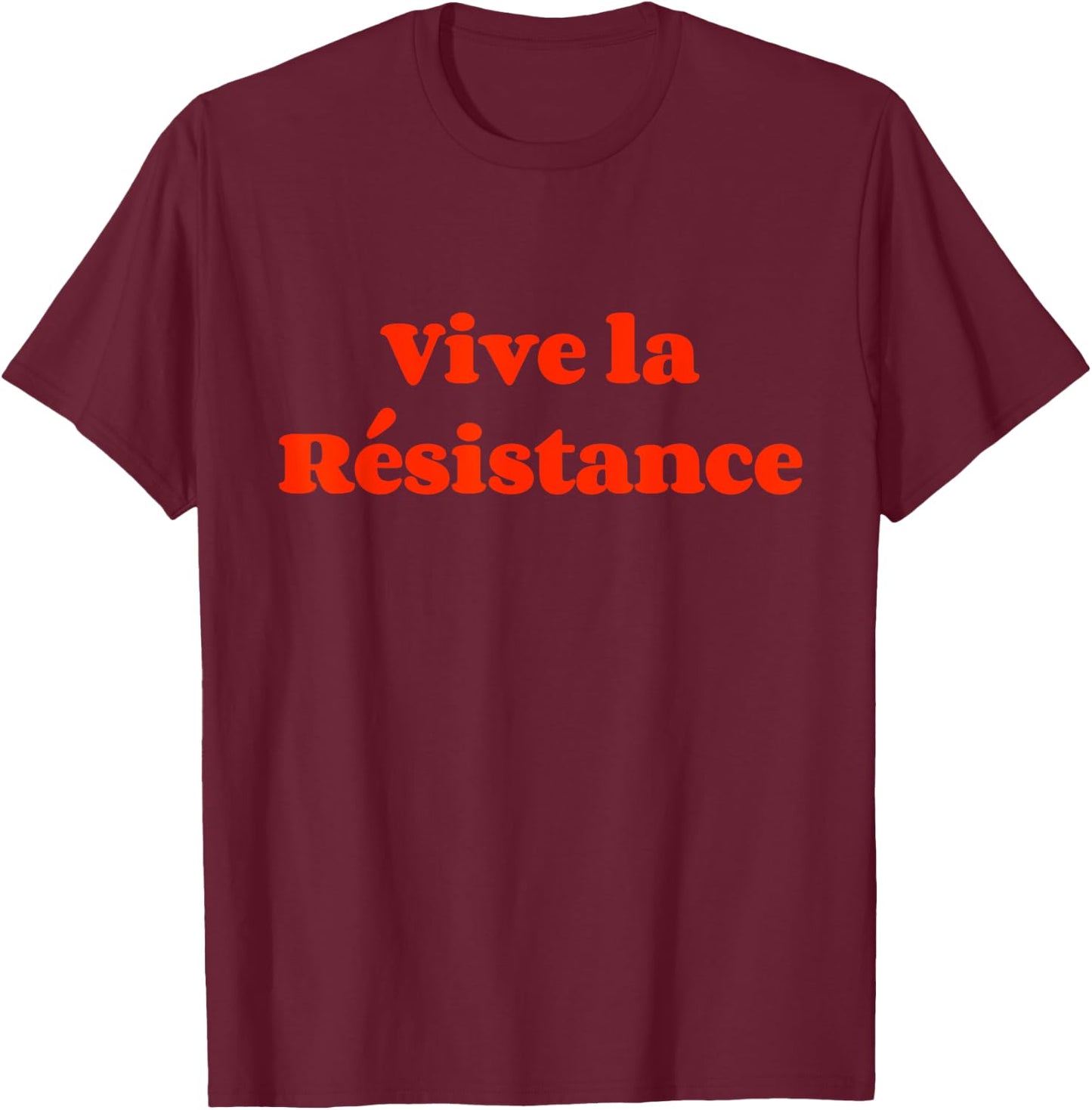 Retro Vive la Resistance T-Shirt - T-Shirt | Maroon