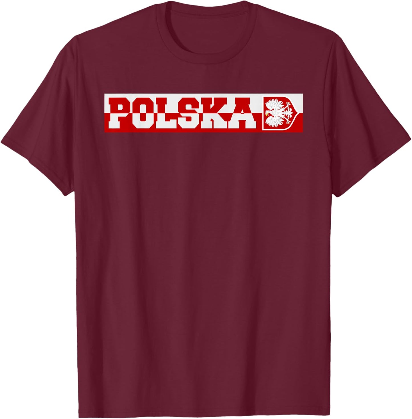 Poland For Gift Poland Poland Warsaw Flag , Black, S T-Shirt - T-Shirt | Maroon