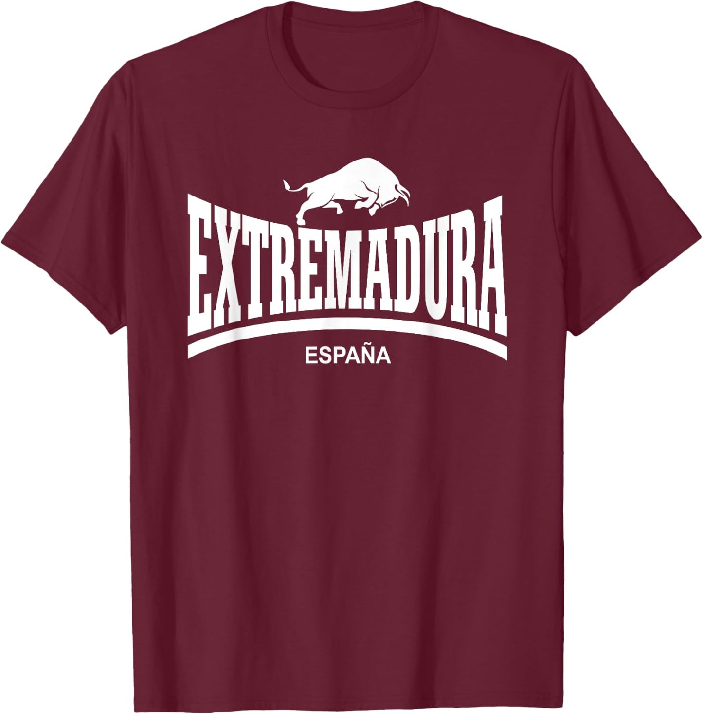 Extremadura - España + Stier T-Shirt - T-Shirt | Maroon