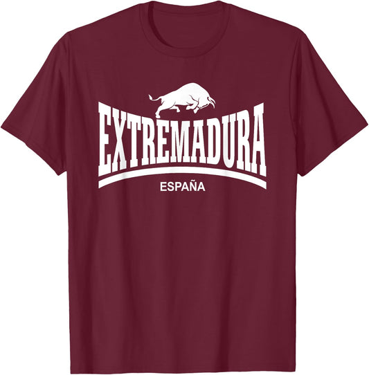 Extremadura - España + Stier T-Shirt - T-Shirt | Maroon