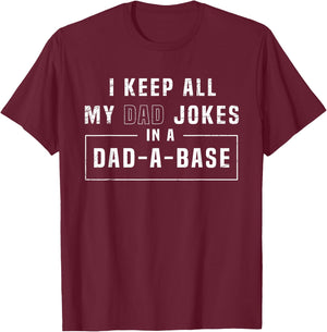 Programmer Father Database Geek Daddy Nerd Dad Jokes T-Shirt - T-Shirt | Maroon