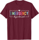 Emergency Room ER RN Nurse Department Healthcare Nursing T-Shirt - T-Shirt | Maroon