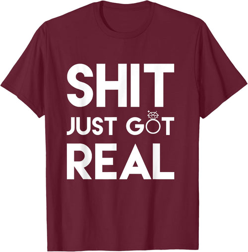 Profanity Shirts Shit Just Got Real Wedding Ring Gifts