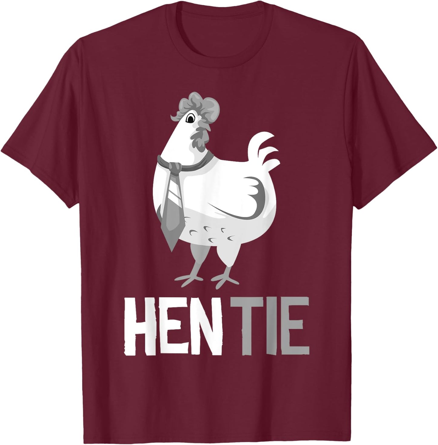 Funny Hen Tie Gift Women Chicken Japanese Anime T-Shirt - T-Shirt | Maroon