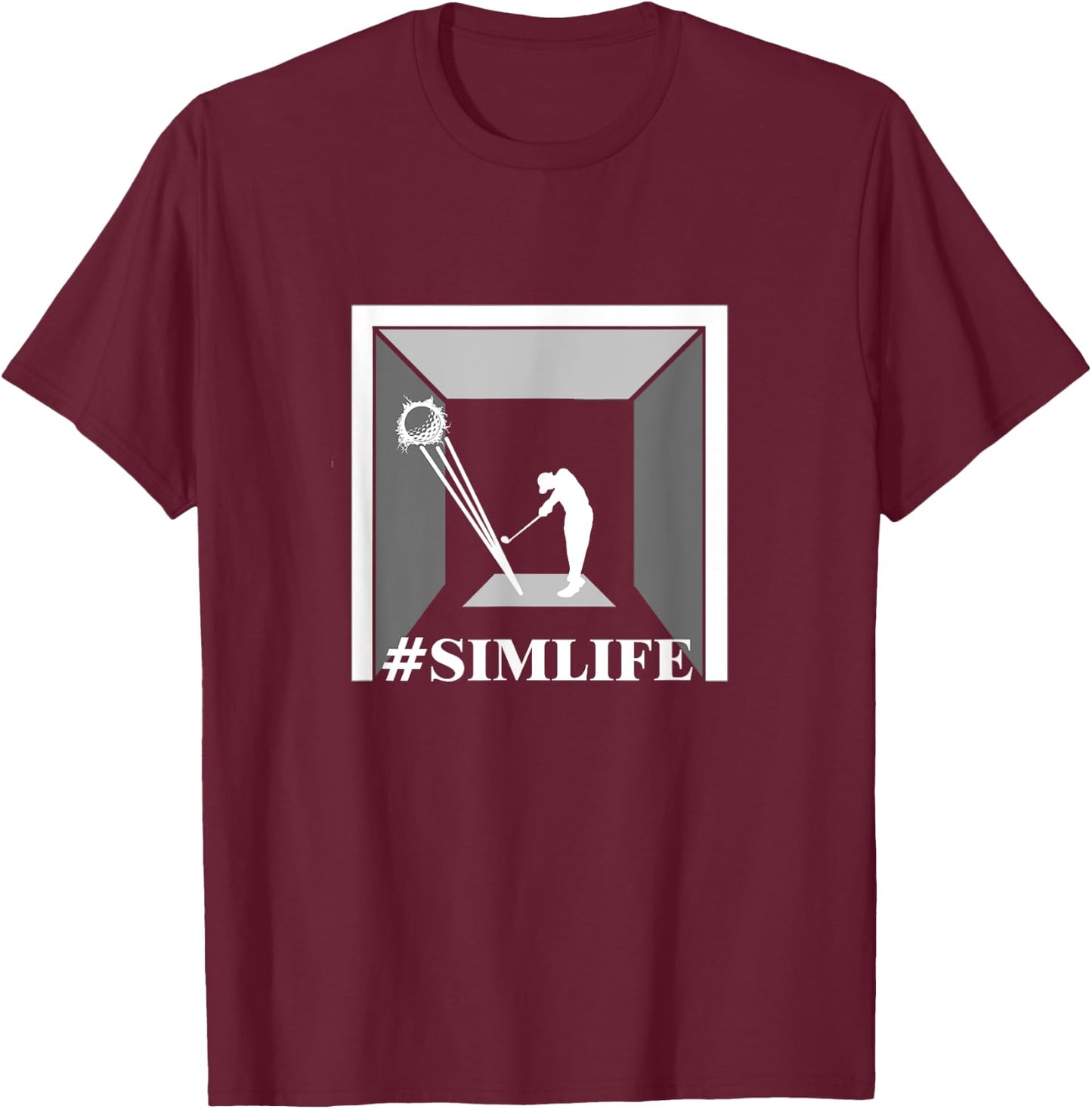 Golf Simulator T-Shirt - T-Shirt | Maroon