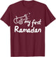 My First Ramadan For Baby, Boys, Girls Kids Fasting Ramadan , black T-Shirt - T-Shirt | Maroon