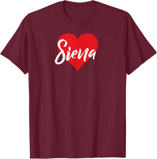 I Love Siena Italy Italian Location Souvenir T-Shirt - T-Shirt | Maroon
