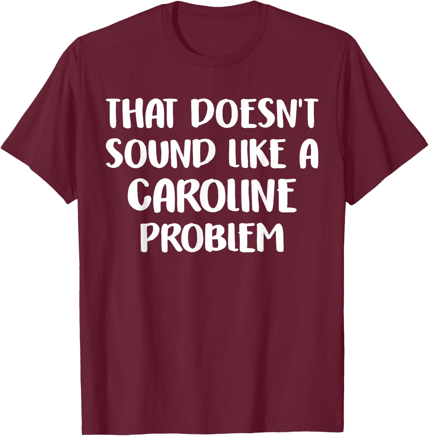 CAROLINE Personalized Cute Flower Girls CAROLINE Name T-Shirt - T-Shirt | Maroon