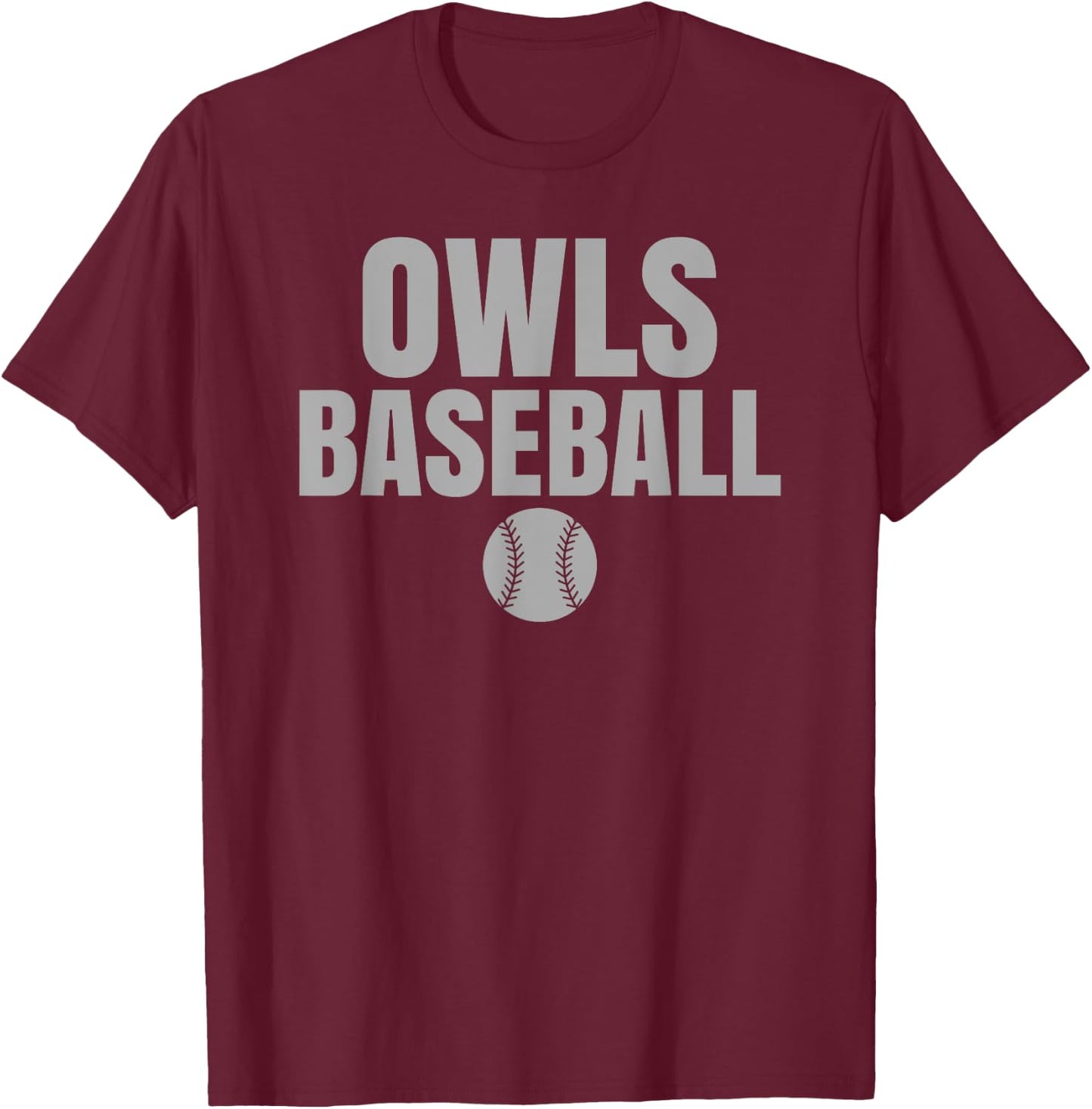 Ooltewah Owls Baseball T-Shirt - T-Shirt | Maroon