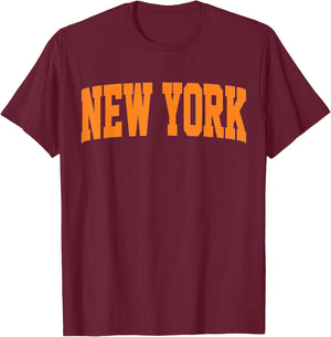 Vintage New York Men NY Blue Women Retro New York T-Shirt - T-Shirt | Maroon