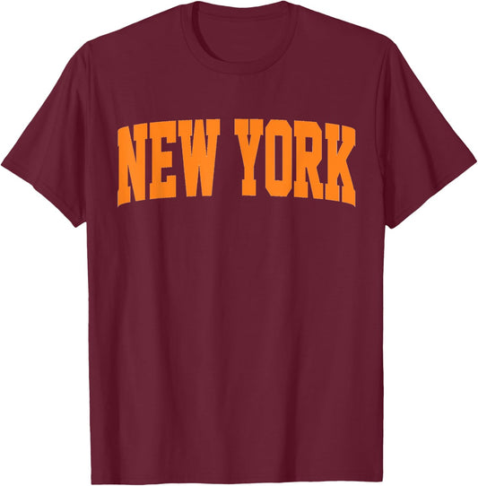 Vintage New York Men NY Blue Women Retro New York T-Shirt - T-Shirt | Maroon