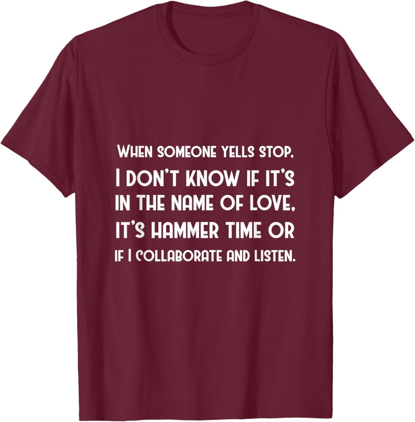 Funny Song Music Lyrics T-Shirt - T-Shirt | Maroon