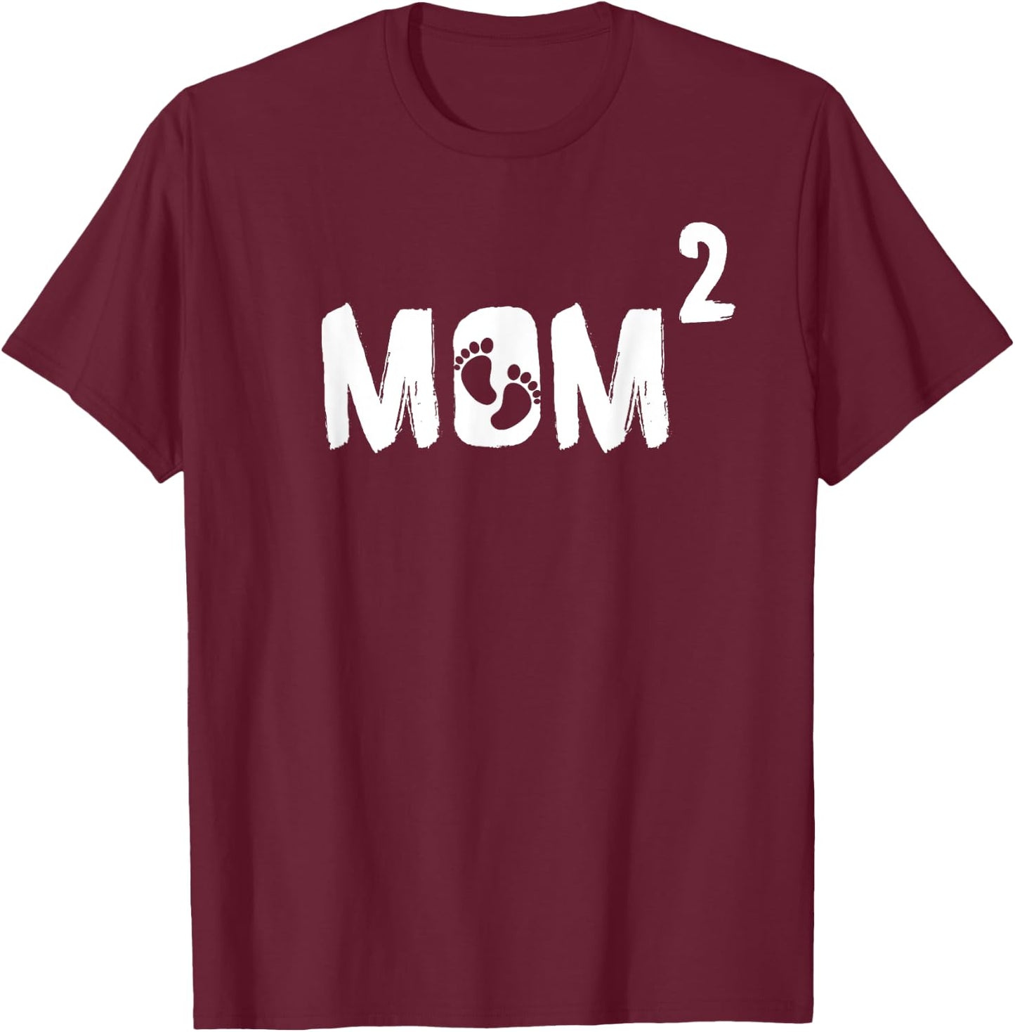 Pregnancy Announcement Mom 2 Second Baby T-Shirt - T-Shirt | Maroon