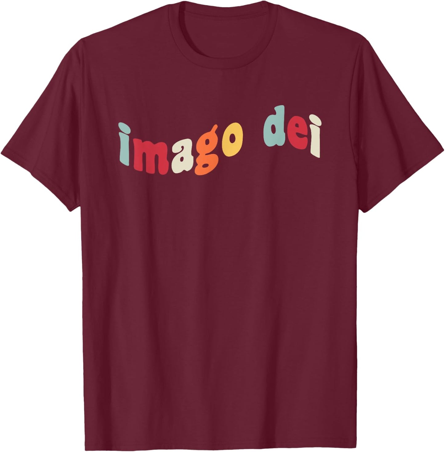 Imago Dei Made In The Image Of God Christian Bible Verse Fan T-Shirt - T-Shirt | Maroon
