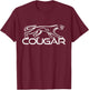 Cougar American Muscle Car Mountain Lion T-Shirt - T-Shirt | Maroon