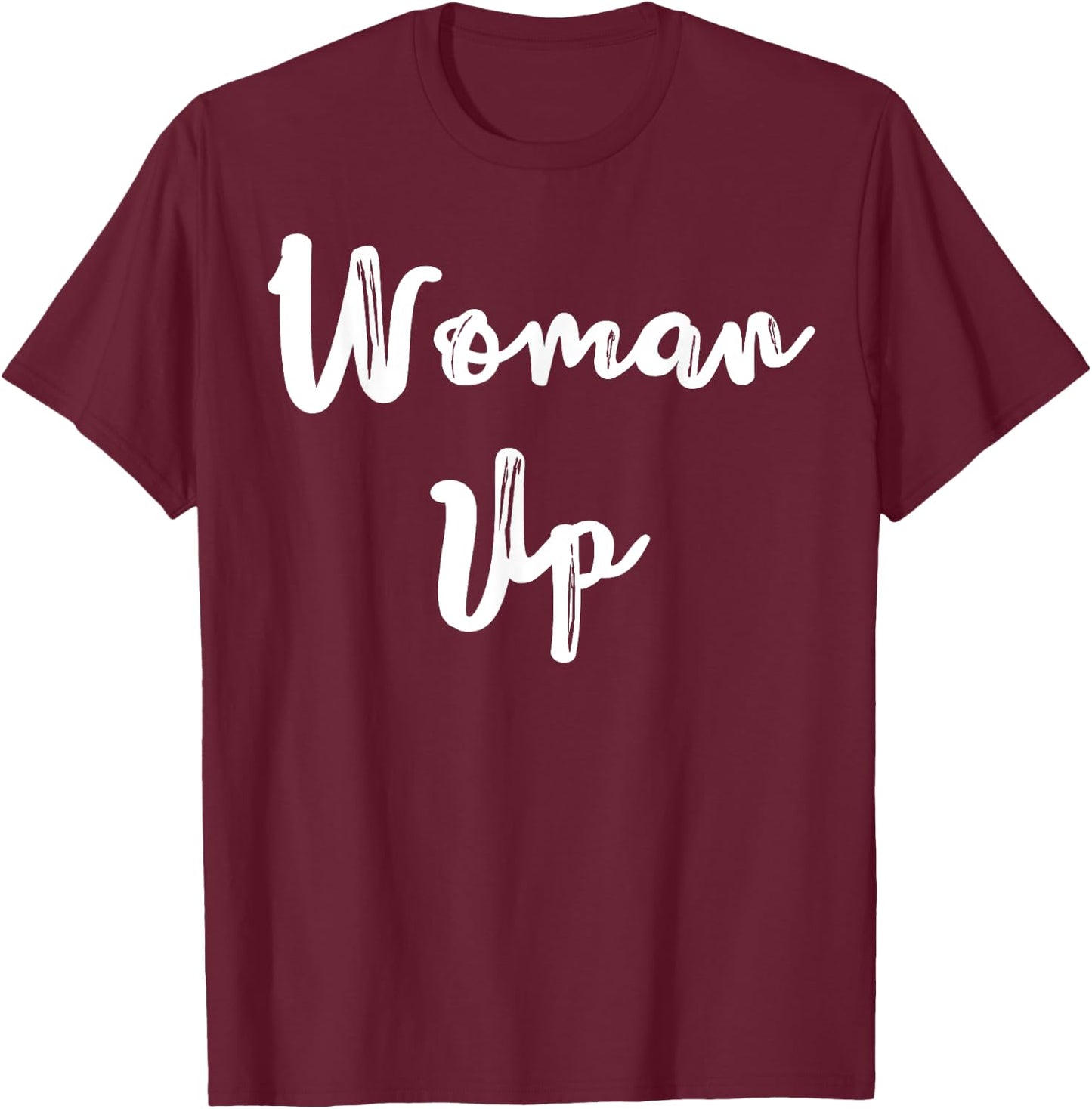 Woman Up Muscle Shirt Funny Fitness Gym Workout Feminist T-Shirt - T-Shirt | Maroon