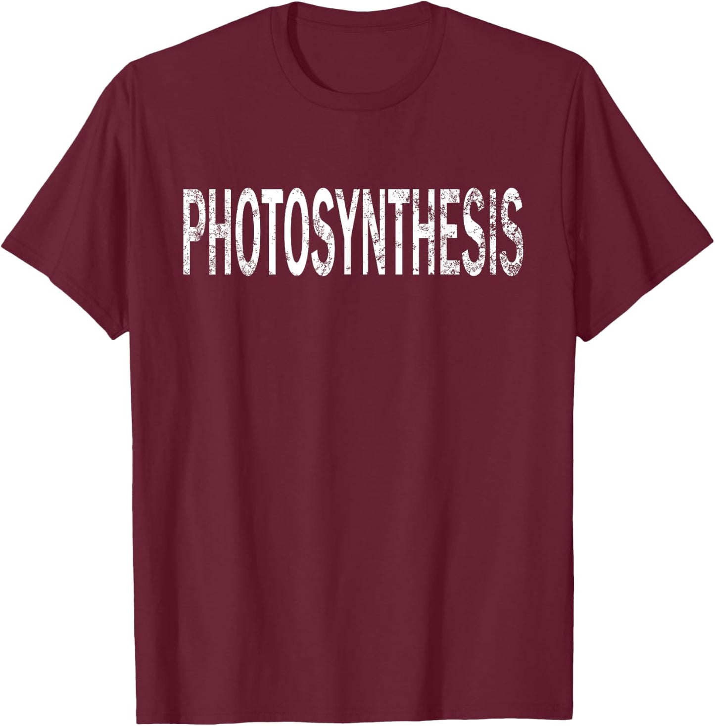 Vintage Photosynthesis Distressed Plant Lover T-Shirt - T-Shirt | Maroon