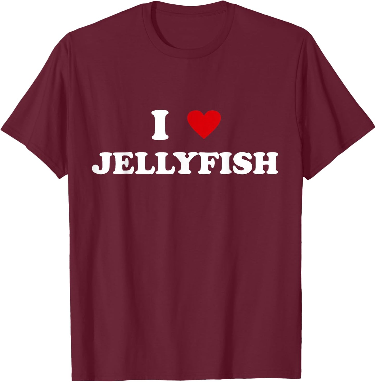 I Heart Dad Mom - Funny I Love Jellyfish T-Shirt - T-Shirt | Maroon