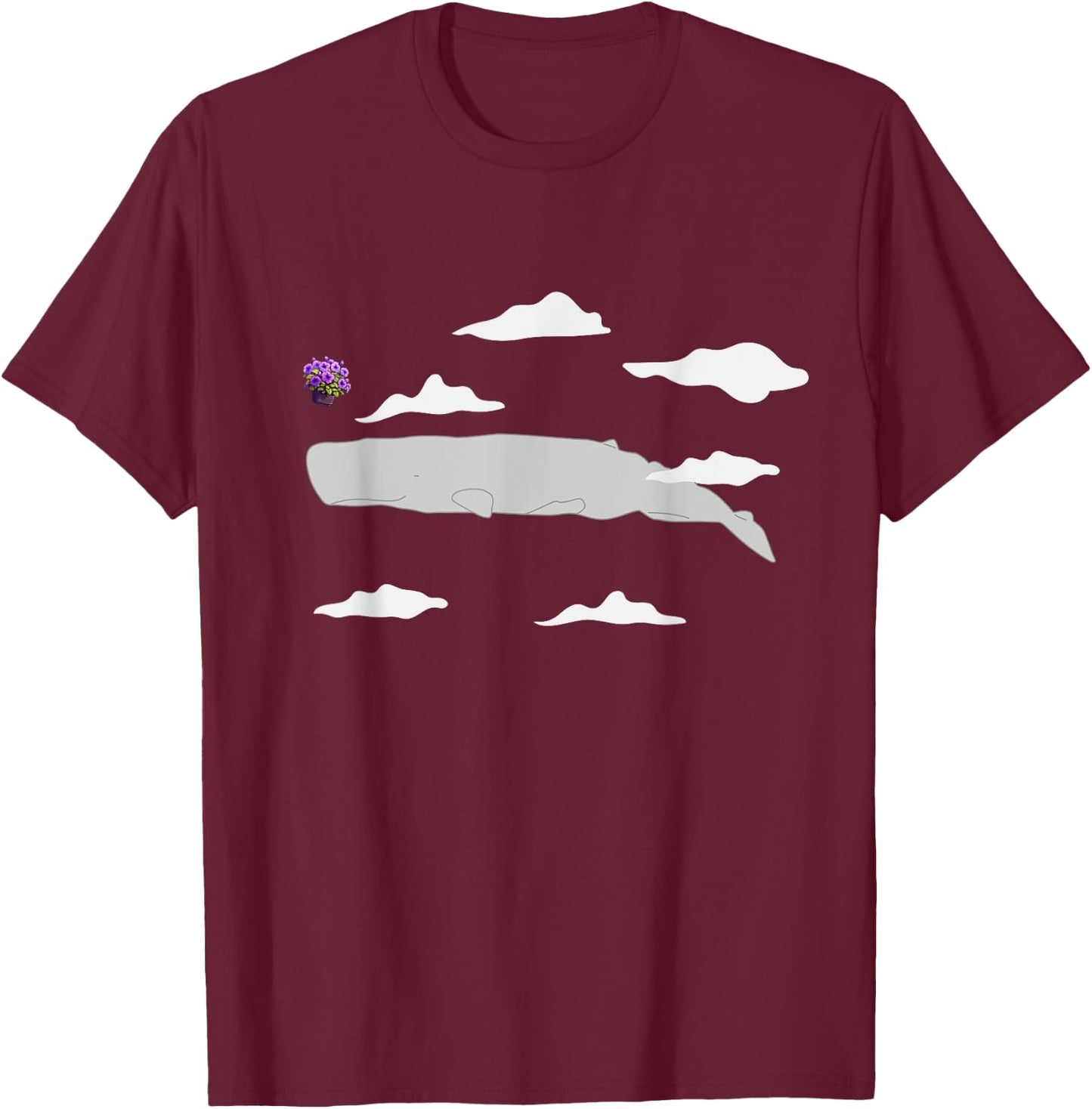 Oh No Not Again Funny Whale and Petunia Awsome T-Shirt - T-Shirt | Maroon