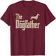 Dachshund Dog Lovers Gifts "The Dogfather" Men Shirts T-Shirt - T-Shirt | Maroon