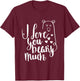 I Love You Beary Much Cute Valentine's Day Bear T-Shirt - T-Shirt | Maroon