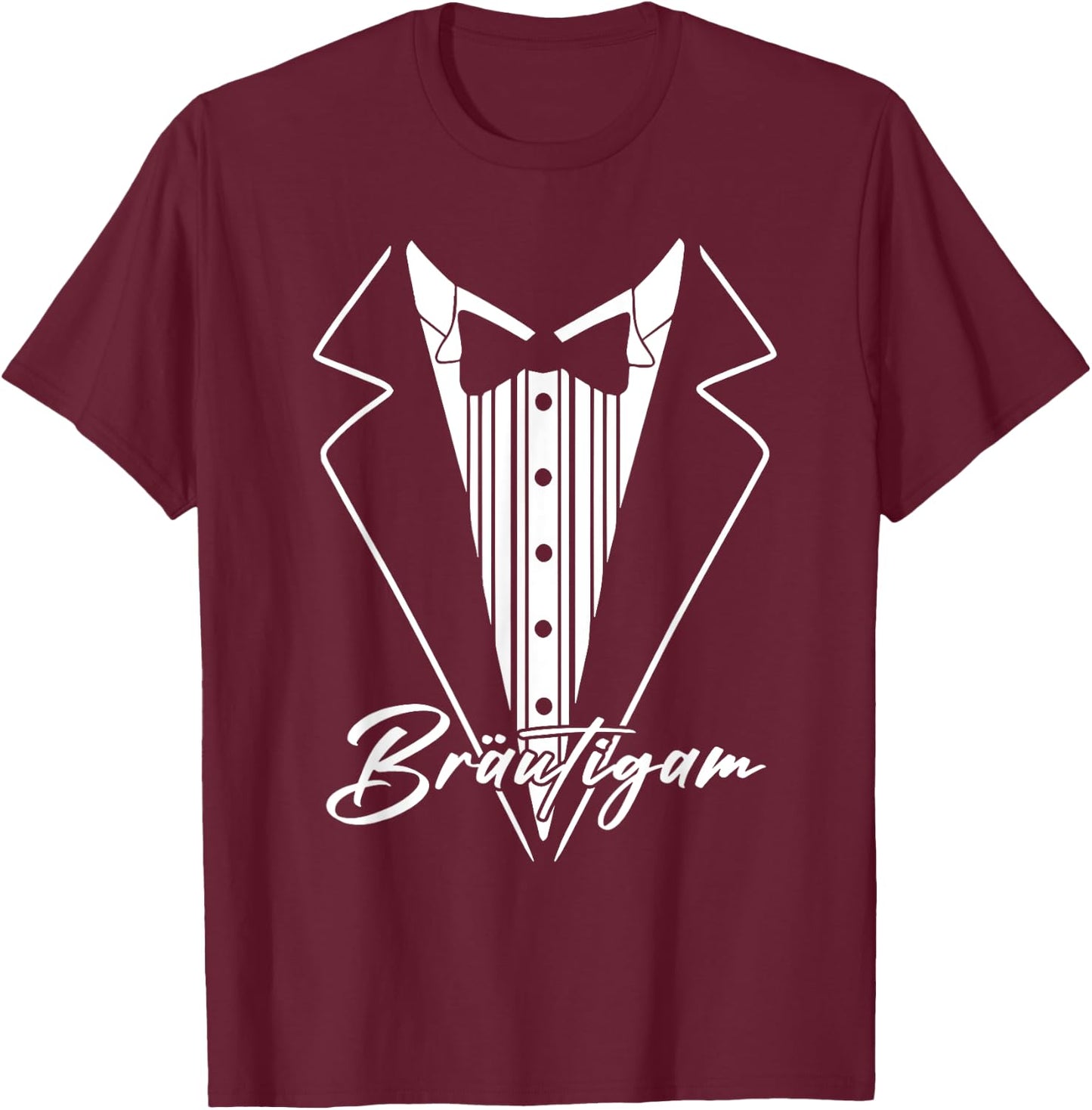 Groom JGA Stag Night , black T-Shirt - T-Shirt | Maroon