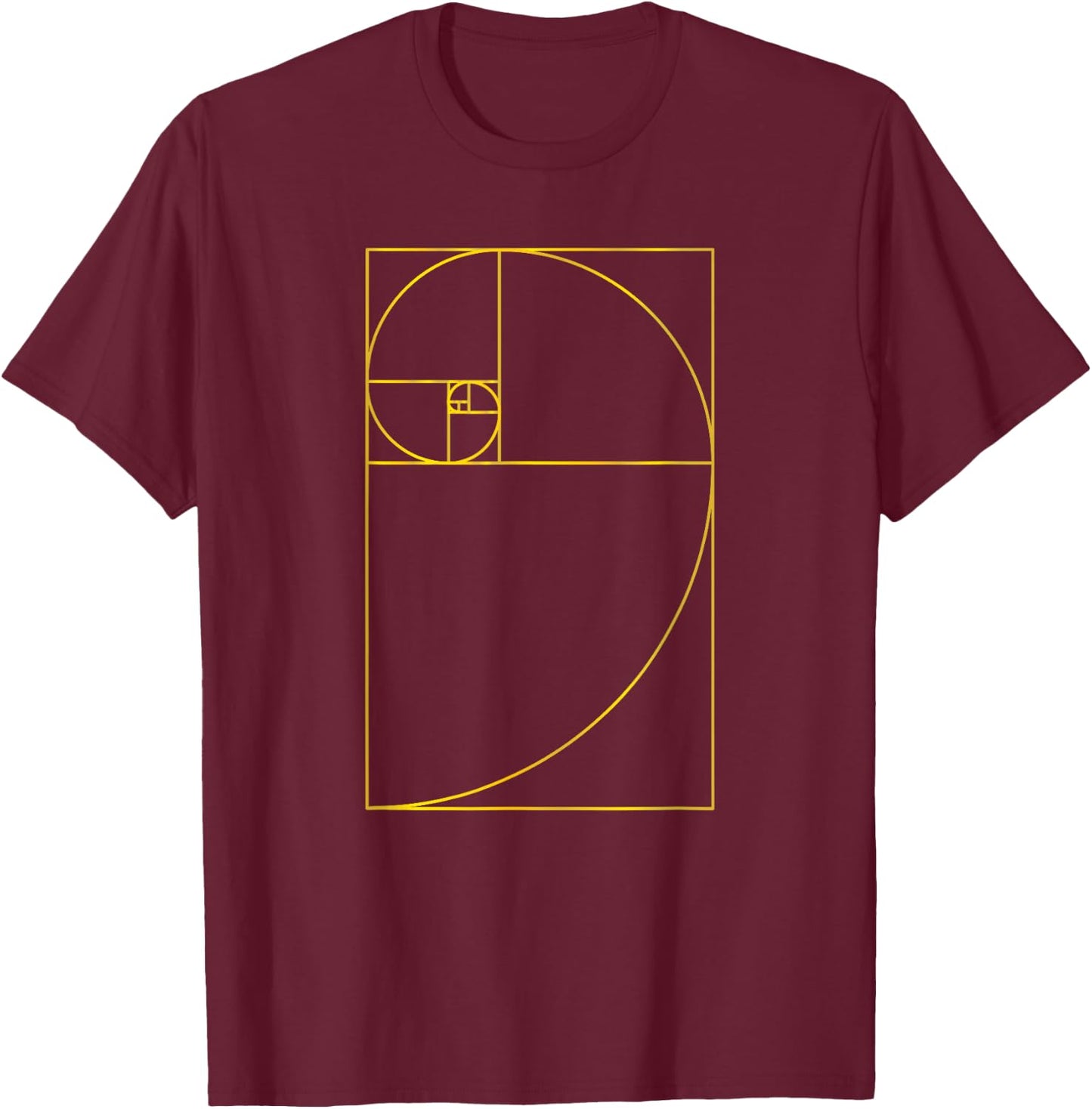 Fibonacci Sequence Golden Ratio Rule Number Fib Think T-Shirt - T-Shirt | Maroon