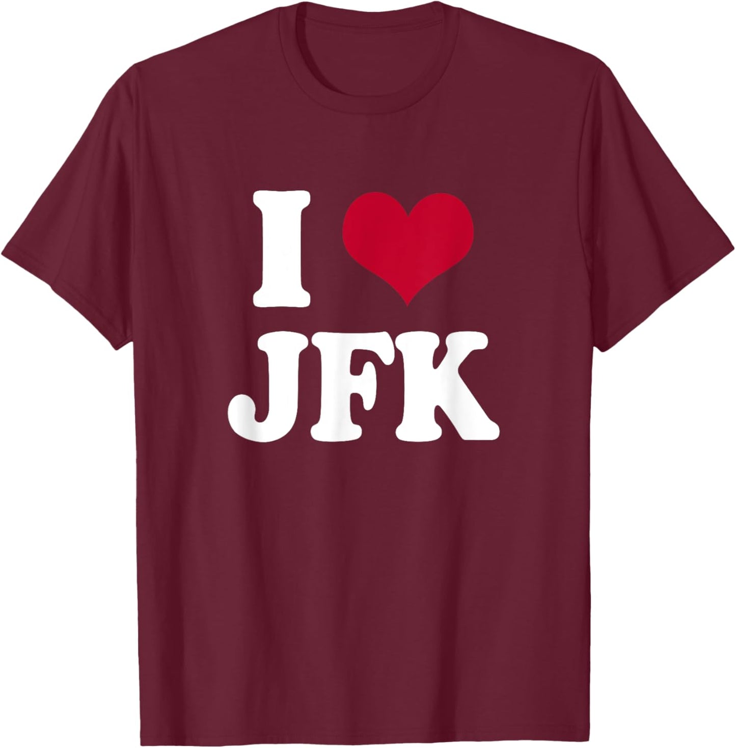Retro Vintage I Heart JFK John F Kennedy T-Shirt - T-Shirt | Maroon