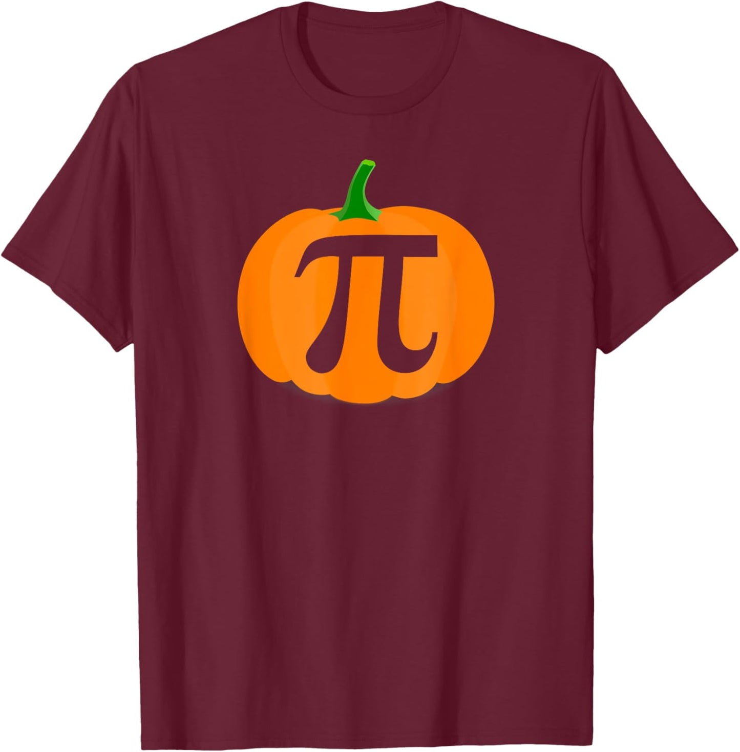 Pumpkin Pi Funny Halloween & Thanksgiving Pumpkin Pie T-Shirt - T-Shirt | Maroon