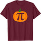 Pumpkin Pi Funny Halloween & Thanksgiving Pumpkin Pie T-Shirt - T-Shirt | Maroon