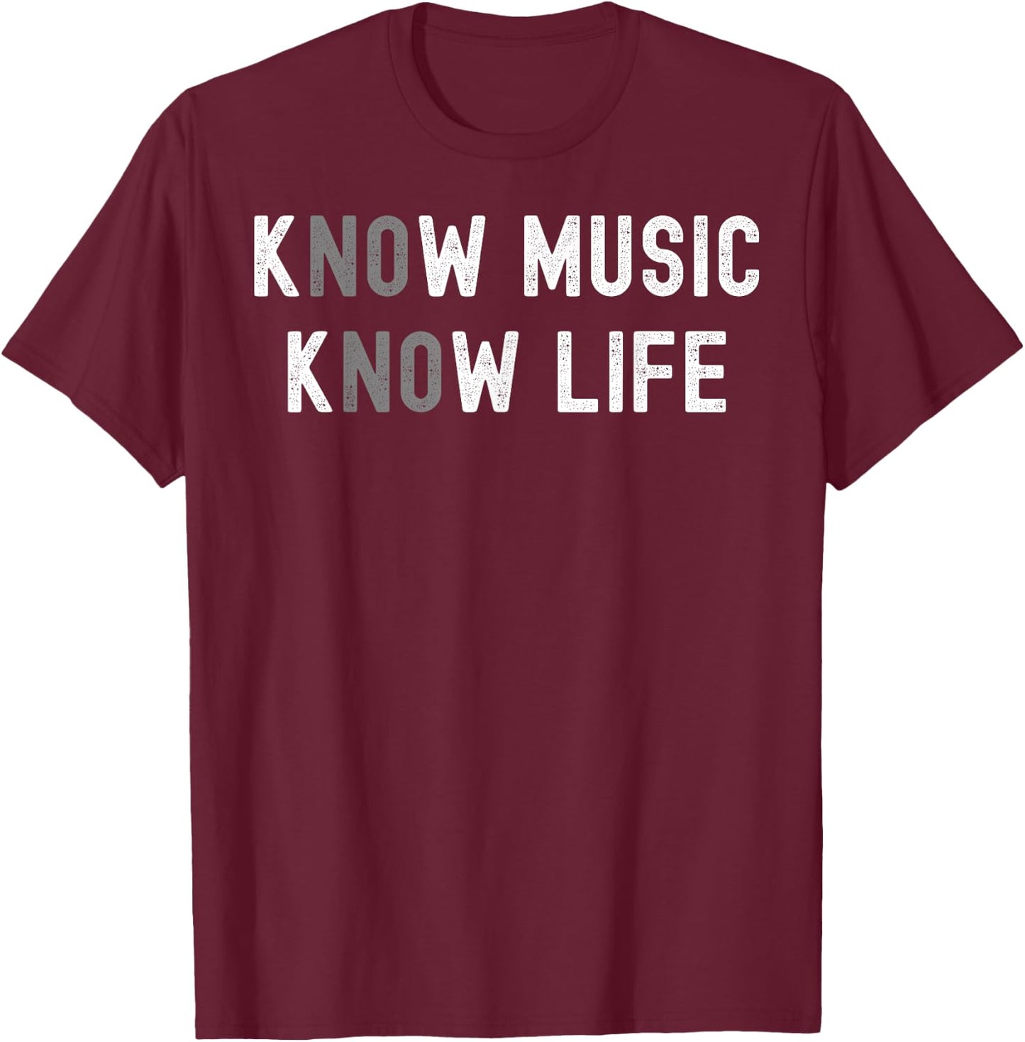 No Music No Life T-Shirt - T-Shirt | Maroon