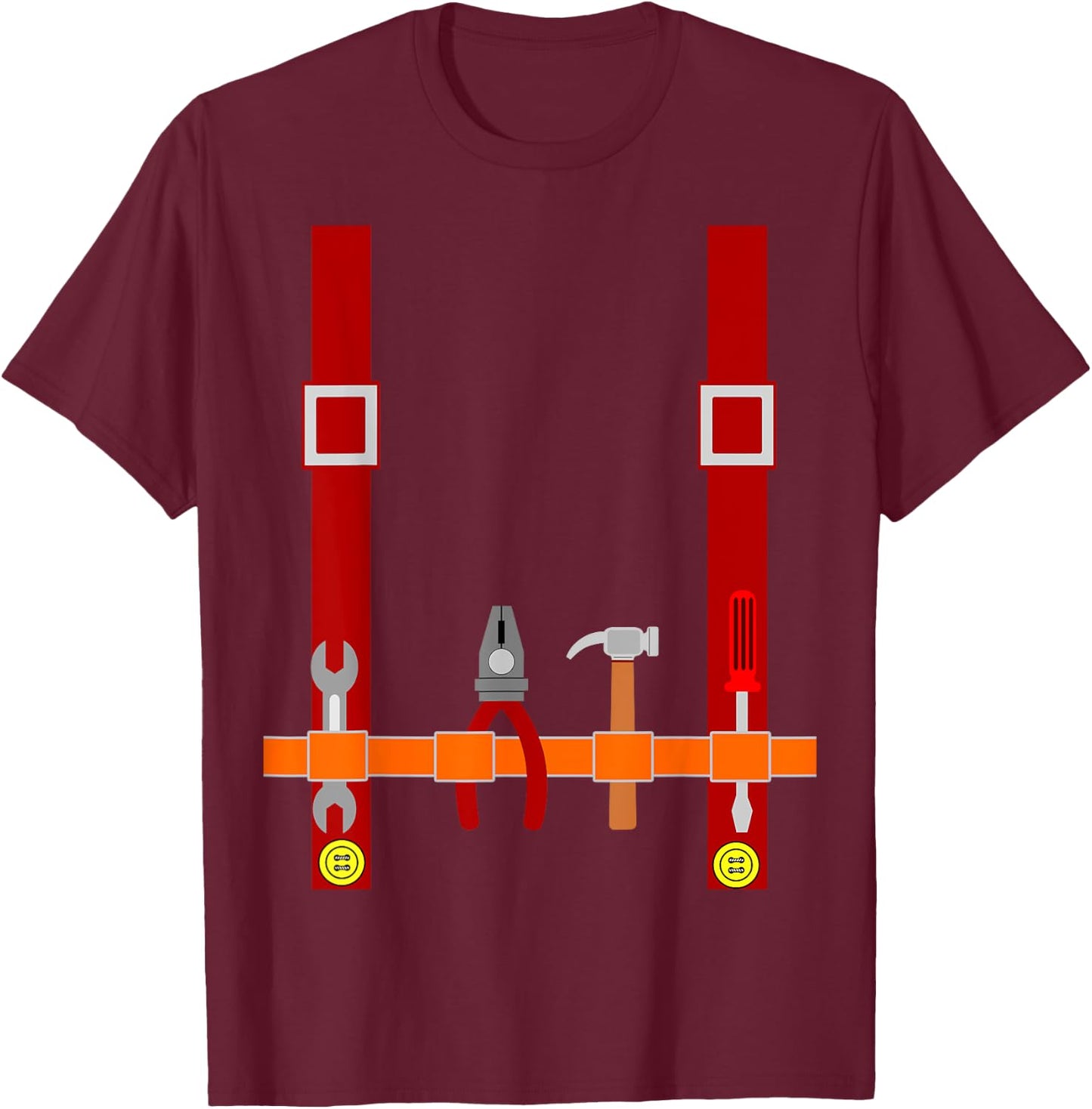 Men's Plumber Costume T-Shirt - T-Shirt | Maroon