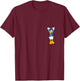 Disney Mickey & Friends Donald Duck Small Pocket T-Shirt - T-Shirt | Maroon