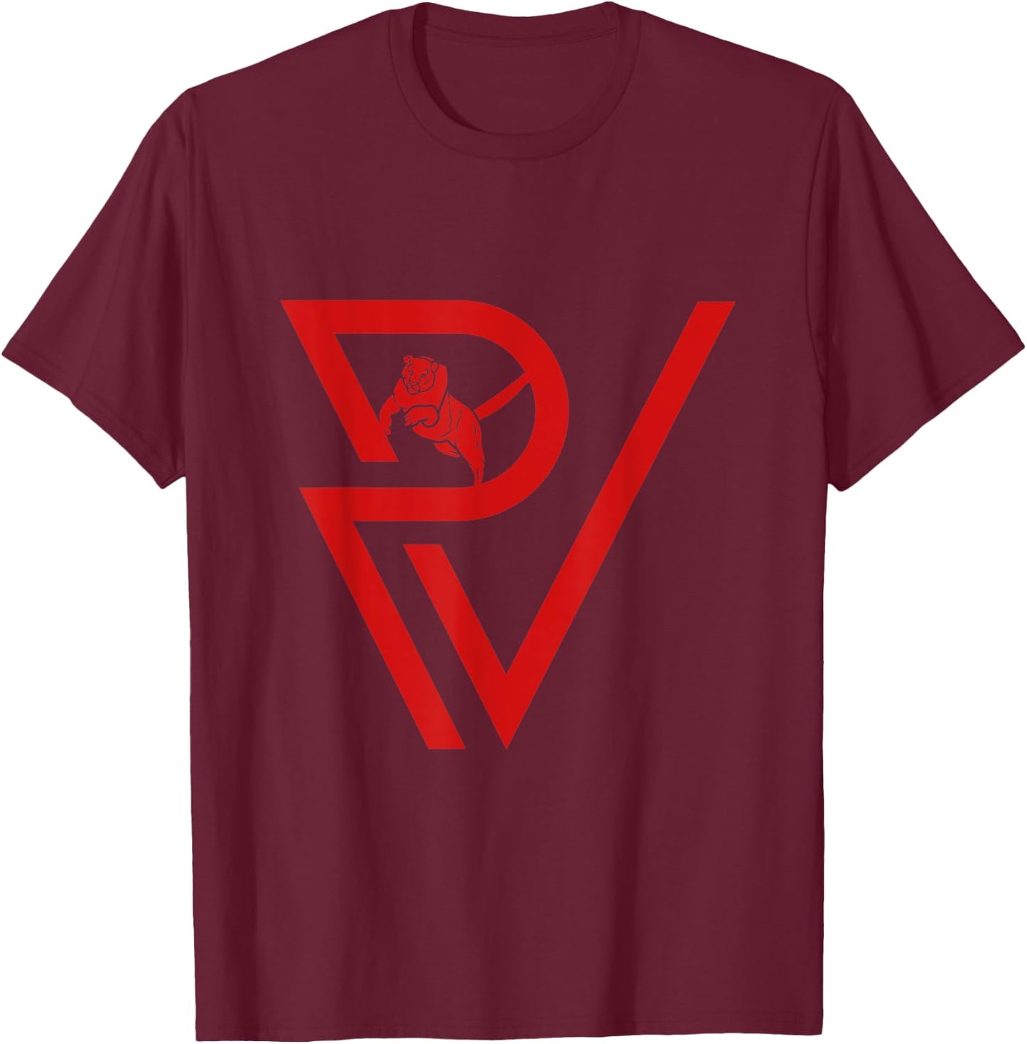 Pauls Valley Panthers Retro-80s T-Shirt - T-Shirt | Maroon